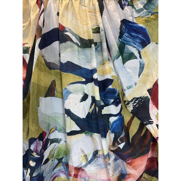 Anthropologie Vineet Bahl Sunbound Silk Blouse Size M summer beach - Picture 5 of 13